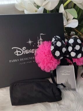 Disney Parks Designer Collection Betsey Johnson Minnie Mouse Ears - Pink